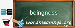 WordMeaning blackboard for beingness